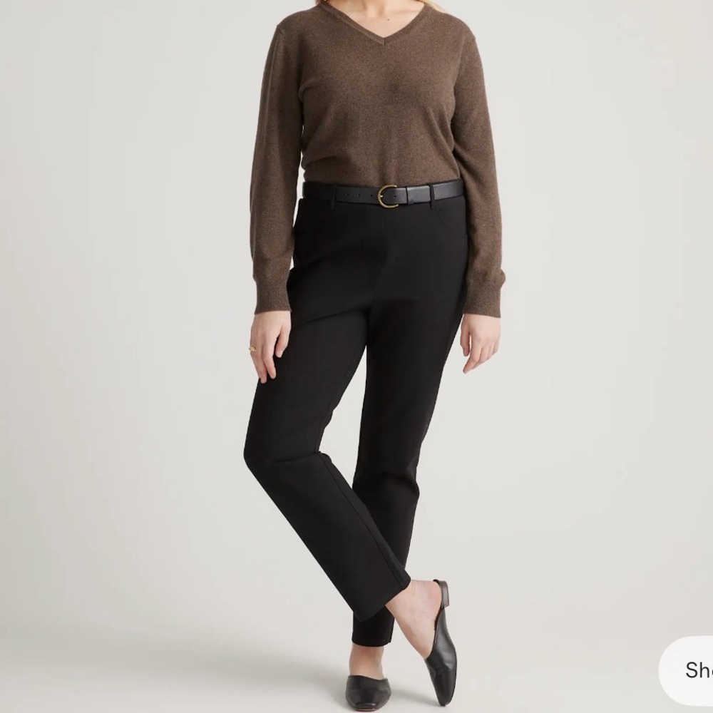 Quince Women’s Classic Black Ponte Pant